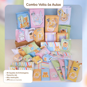 Combo Volta às Aulas-45 Embalagens + Bônus Estampas (Arquivo Digital)